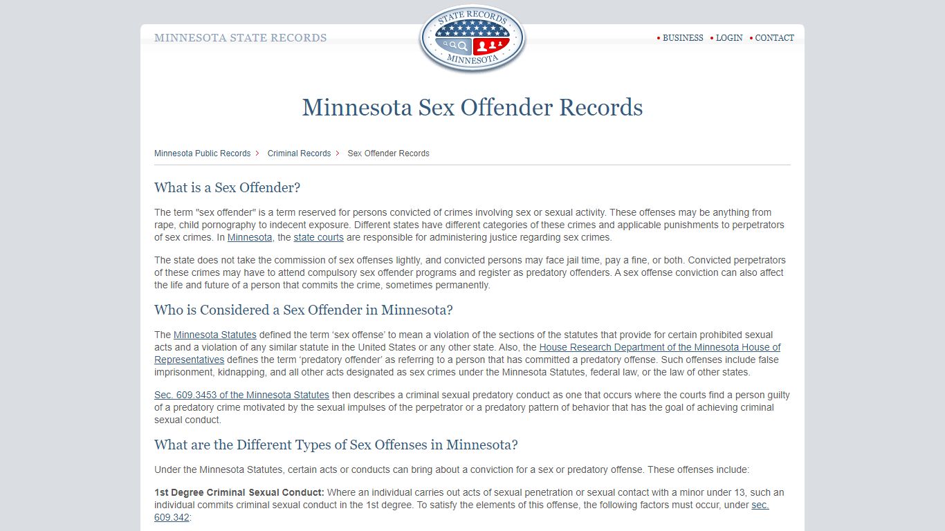 Minnesota Sex Offender Records | StateRecords.org